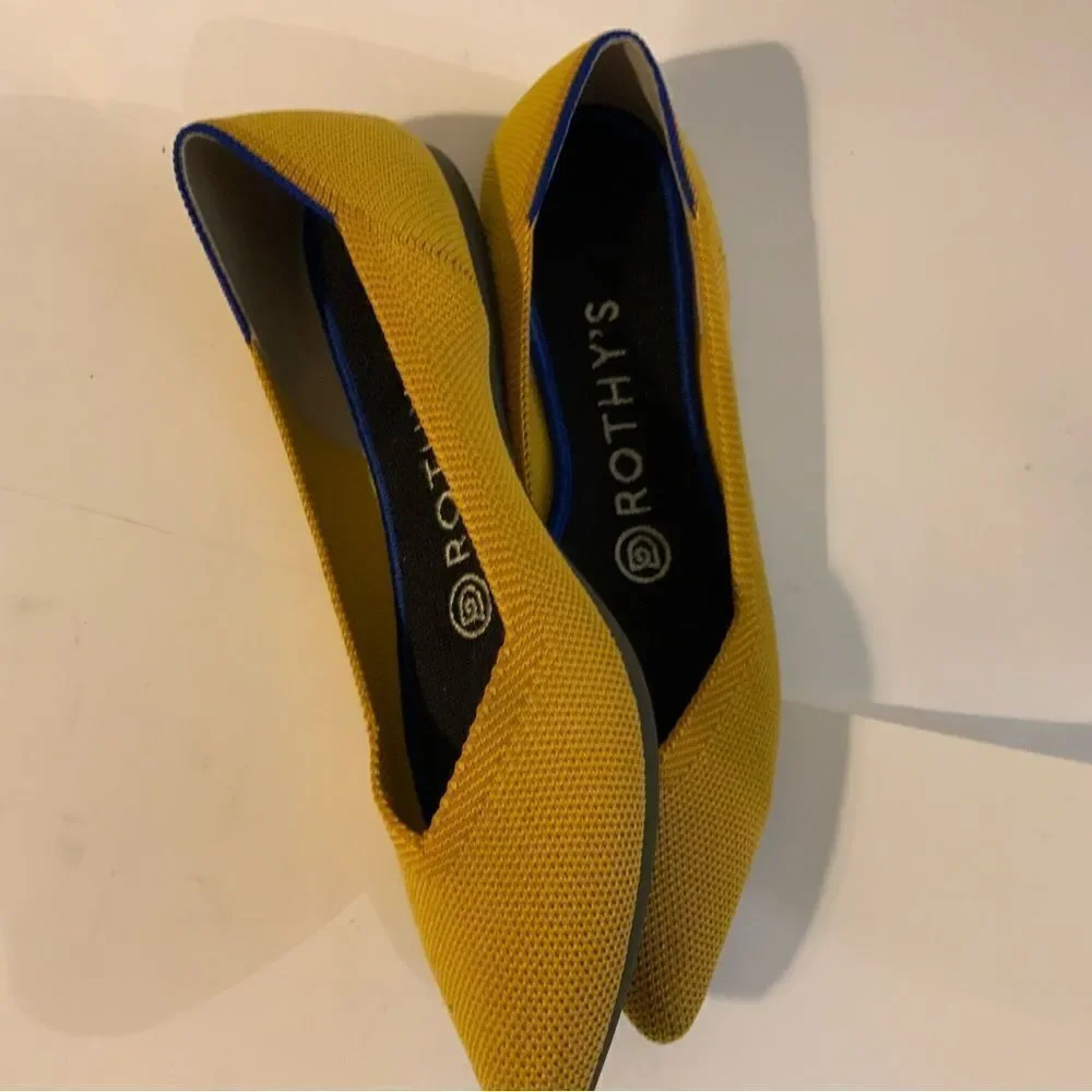 Rothy's The Point Yellow marigold Shoes Flats Women's 6 Rothys China